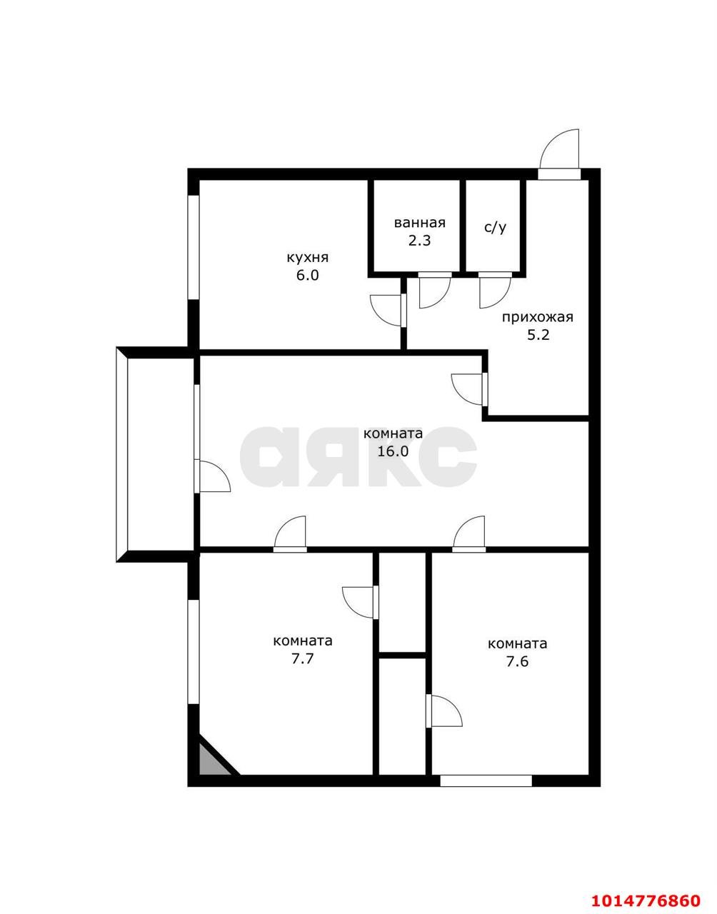 Фото №2: 2-комнатная квартира 50 м² - Краснодар, Славянский, ул. Красных Партизан, 159