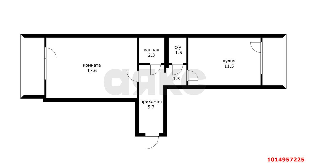 Фото №12: 1-комнатная квартира 45 м² - Краснодар, Славянский, ул. Красных Партизан, 107