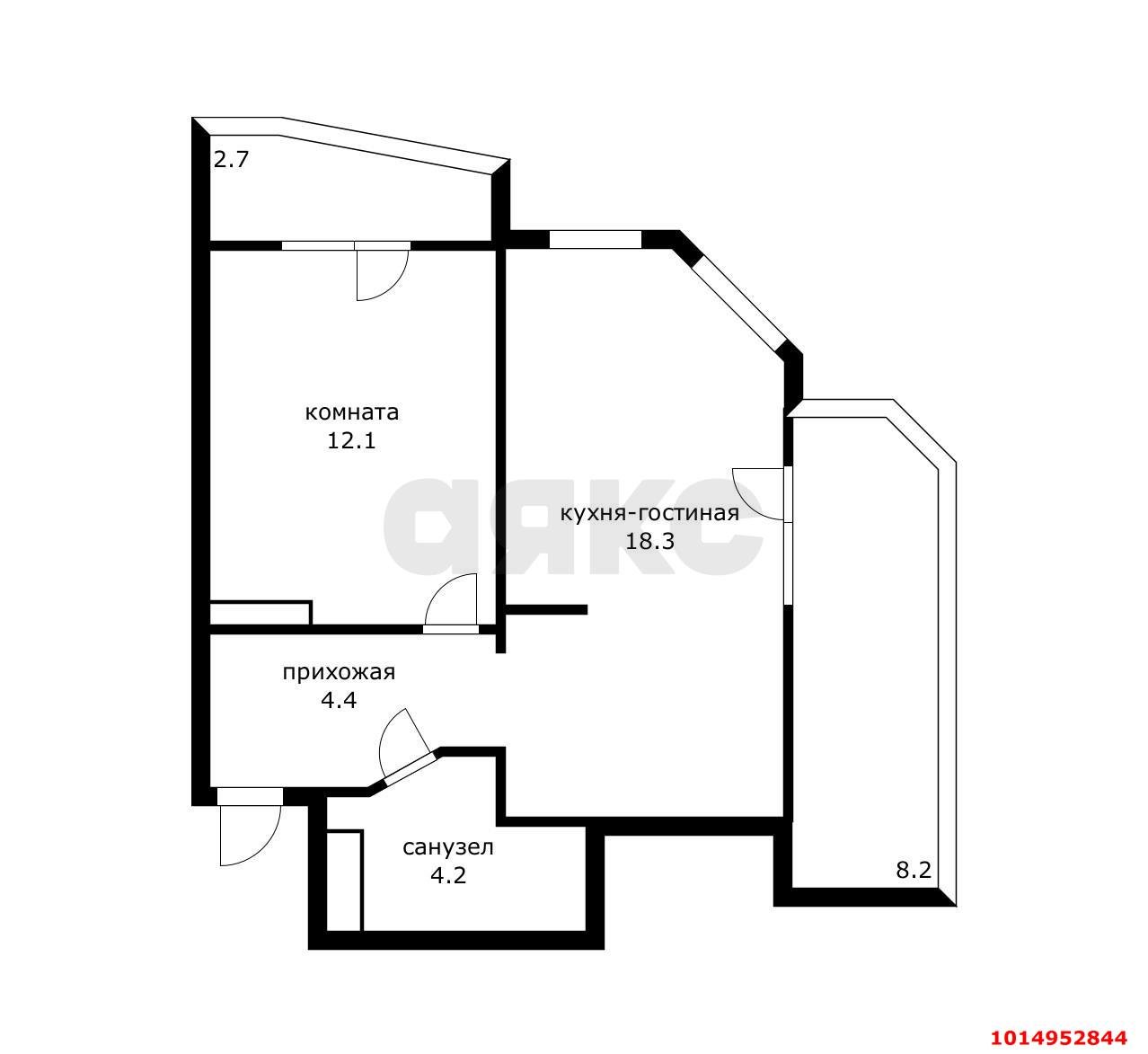 Фото №4: 1-комнатная квартира 47 м² - Краснодар, жилой комплекс Зеленодар, ул. Садовое Кольцо, 3