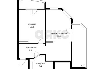 Фото №4: 1-комнатная квартира 47 м² - Краснодар, мкр. жилой комплекс Зеленодар, ул. Садовое Кольцо, 3