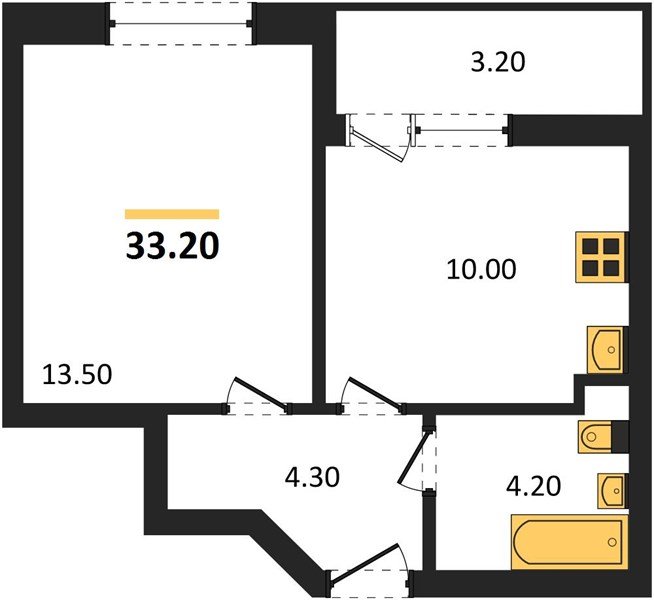 Фото №1: 1-комнатная квартира 33 м² - Краснодар, Прикубанский внутригородской округ, мкр. жилой комплекс Архитектор