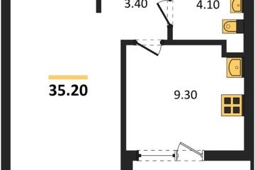 Фото №1: 1-комнатная квартира 35 м² - Краснодар, мкр. жилой комплекс Архитектор, 