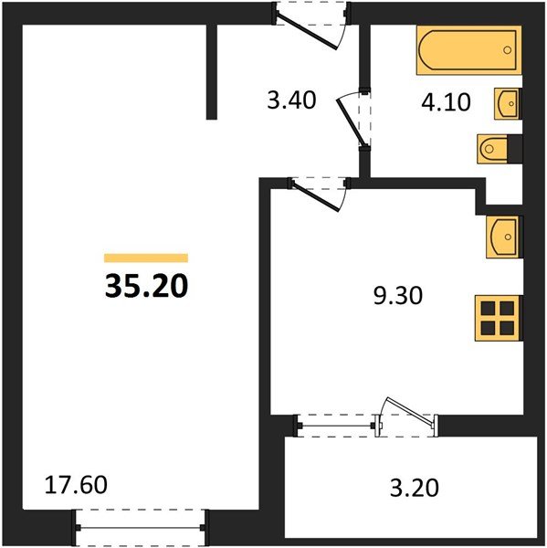 Фото №1: 1-комнатная квартира 35 м² - Краснодар, Прикубанский внутригородской округ, мкр. жилой комплекс Архитектор