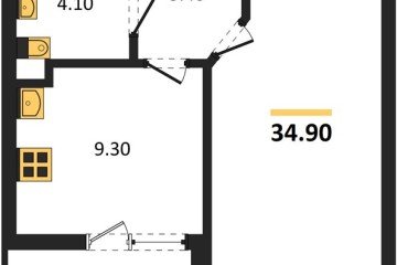 Фото №1: 1-комнатная квартира 34 м² - Краснодар, мкр. жилой комплекс Архитектор, 