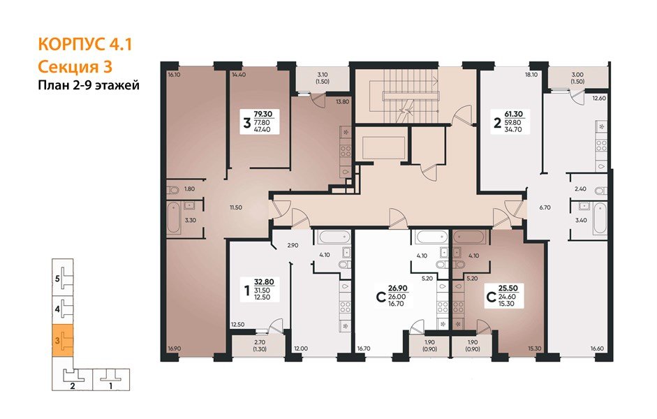 Фото №9: Студия 25 м² - Краснодар, Прикубанский внутригородской округ, мкр. жилой комплекс Архитектор
