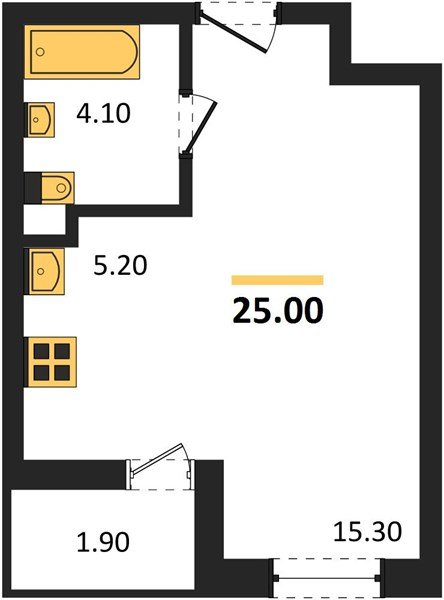 Фото №1: Студия 25 м² - Краснодар, Прикубанский внутригородской округ, мкр. жилой комплекс Архитектор