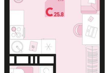 Фото №1: Студия 25 м² - Краснодар, мкр. Карасунский внутригородской округ, 