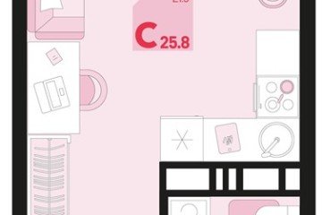 Фото №1: Студия 25 м² - Краснодар, мкр. Карасунский внутригородской округ, 