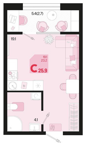 Фото №1: Студия 25 м² - Краснодар, мкр. Карасунский внутригородской округ