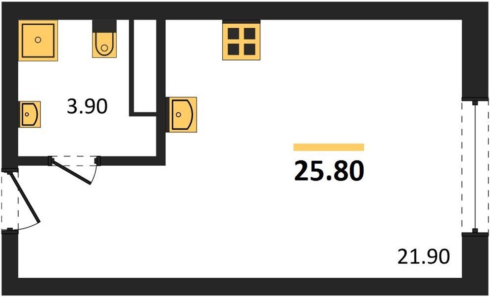 Фото №1: Студия 25 м² - Краснодар, мкр. Карасунский внутригородской округ