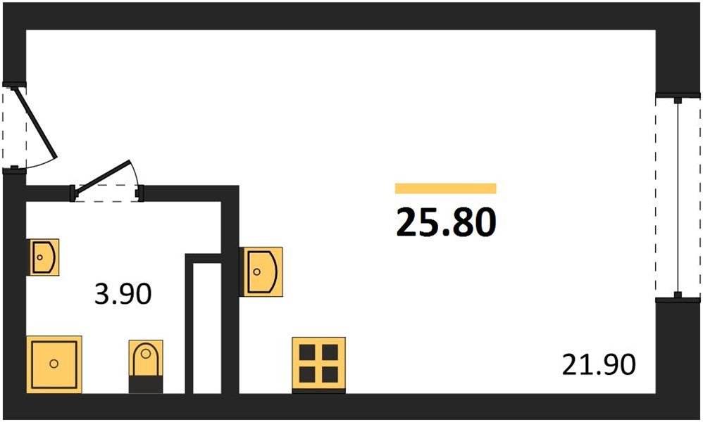 Фото №1: Студия 25 м² - Краснодар, мкр. Карасунский внутригородской округ
