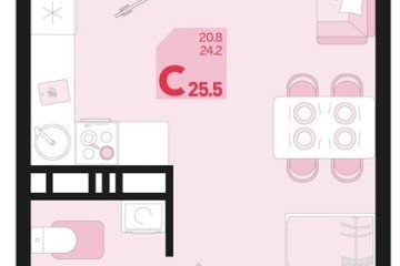 Фото №1: Студия 25 м² - Краснодар, мкр. Карасунский внутригородской округ, 