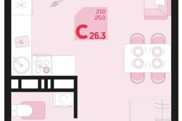 Фото №1: Студия 26 м² - Краснодар, мкр. Карасунский внутригородской округ, 