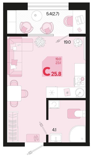 Фото №1: Студия 25 м² - Краснодар, мкр. Карасунский внутригородской округ