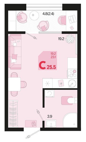 Фото №1: Студия 25 м² - Краснодар, мкр. Карасунский внутригородской округ