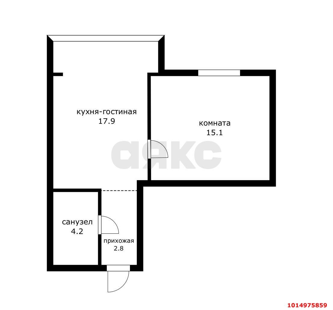 Фото №12: 1-комнатная квартира 40 м² - Краснодар, Музыкальный, ул. Ангарская, 1/3