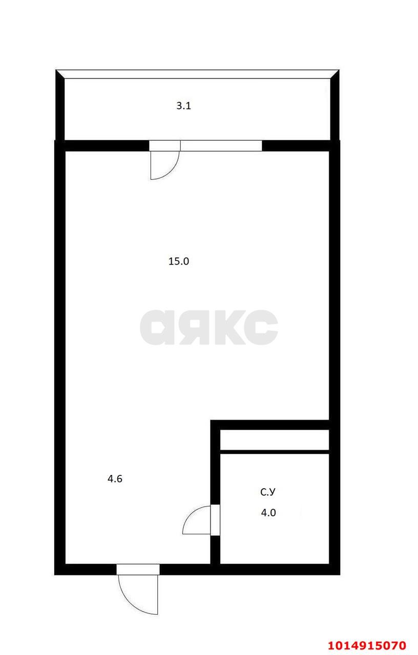 Фото №6: Студия 26 м² - Краснодар, Светлоград, ул. Красных Партизан, 1/4к5
