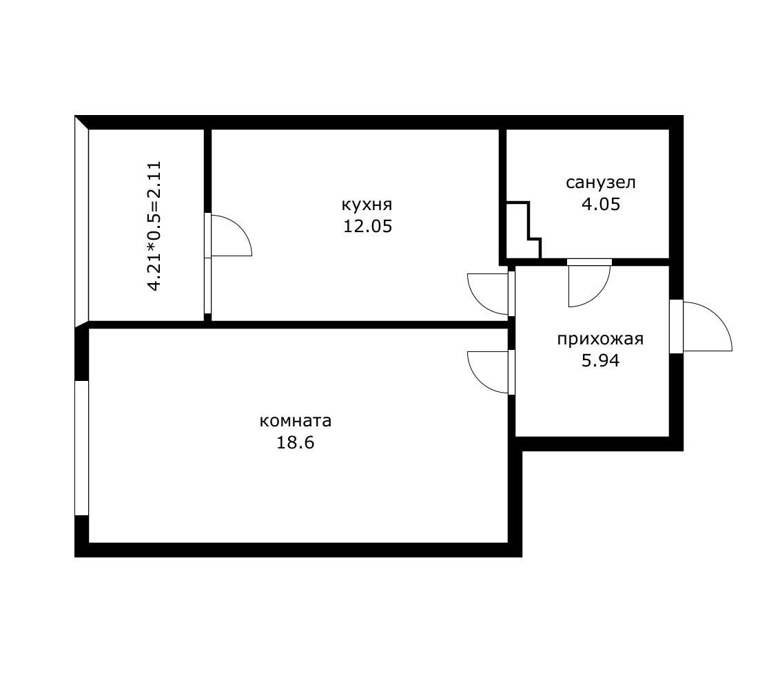 Фото №6: 1-комнатная квартира 42 м² - Краснодар, Прикубанский внутригородской округ, ЖК Губернский, мкр. 6-й квартал