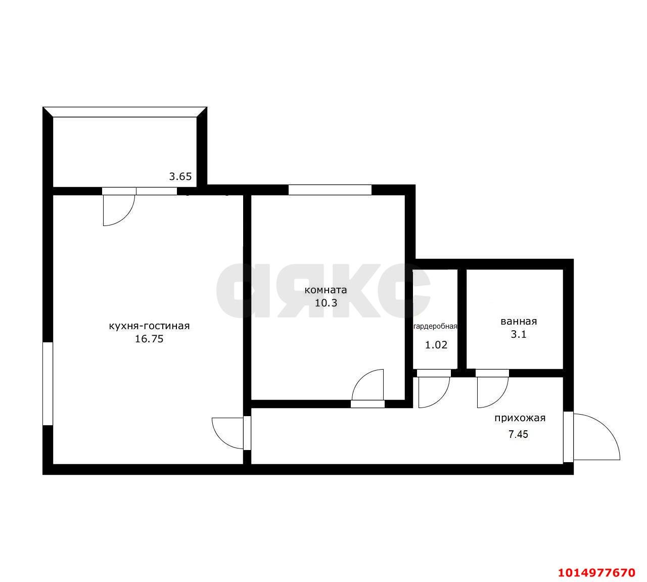Фото №8: 1-комнатная квартира 37 м² - Краснодар, жилой комплекс Парусная Регата, ул. Автолюбителей, 1Дк2