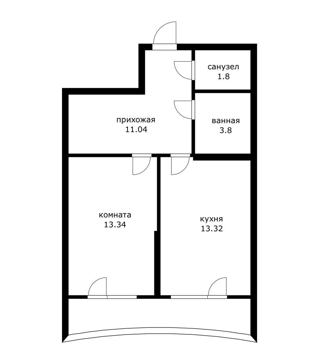Фото №9: 1-комнатная квартира 48 м² - Краснодар, Центральный внутригородской округ, жилой комплекс Радонеж, Черёмушки, мкр. Дубинка