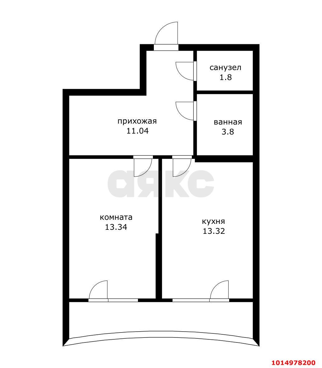 Фото №9: 1-комнатная квартира 48 м² - Краснодар, жилой комплекс Радонеж