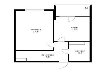 Фото №1: 1-комнатная квартира 39 м² - Краснодар, мкр. Хлопчато-бумажный Комбинат, ул. Уральская, 75/4