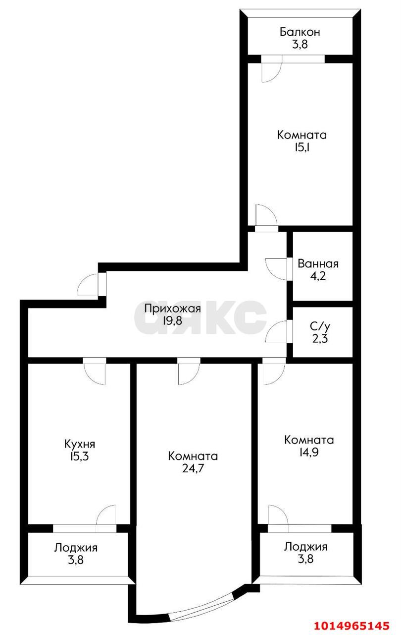 Фото №19: 3-комнатная квартира 94 м² - Краснодар, жилой комплекс Речной Бриз, ул. Парусная, 10к1