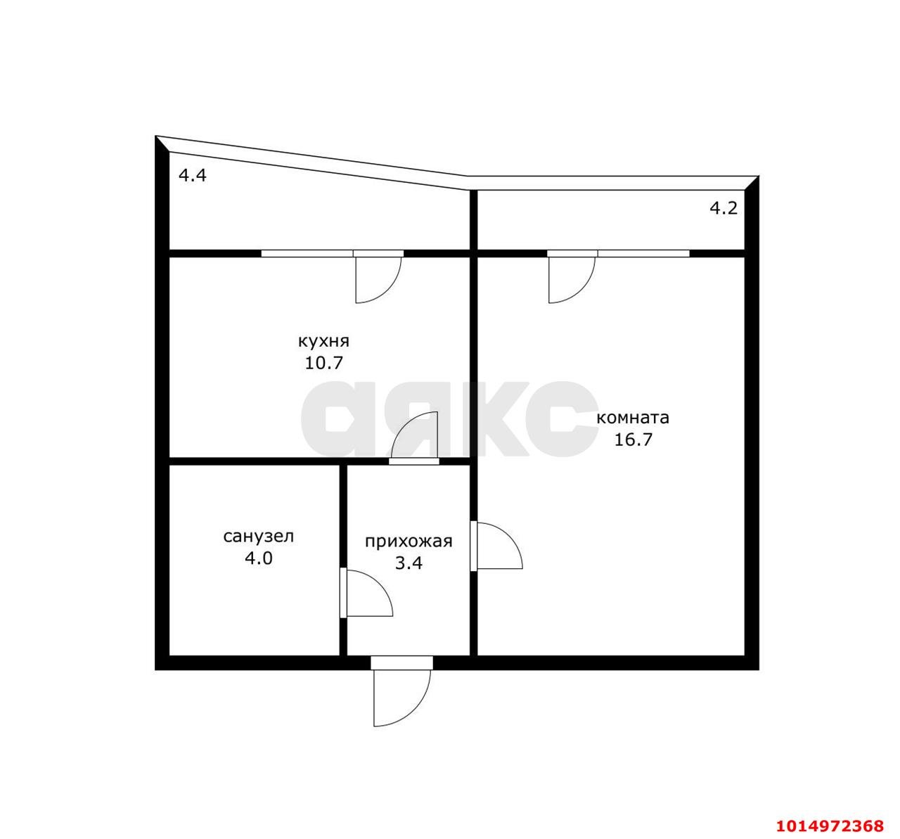 Фото №7: 1-комнатная квартира 43 м² - Краснодар, Прикубанский внутригородской округ, мкр. Завод Измерительных Приборов, ул. Карякина, 5к1