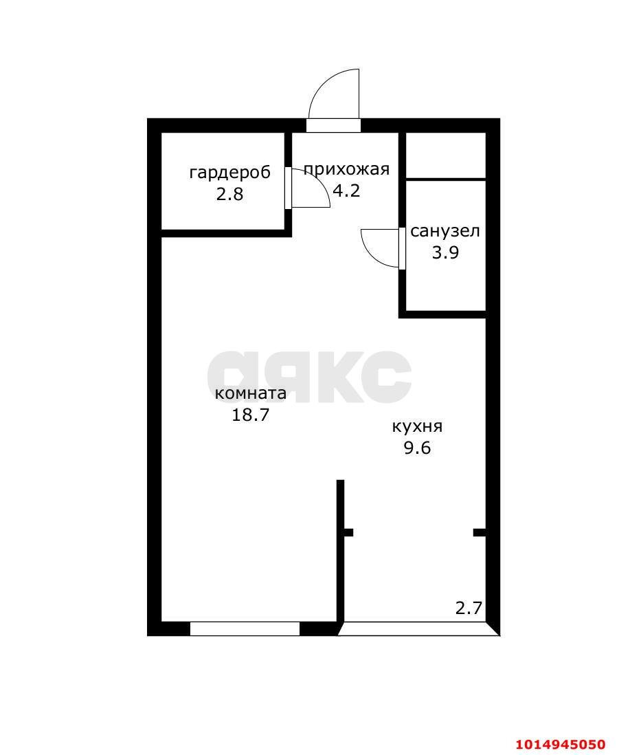 Фото №17: 1-комнатная квартира 39 м² - Краснодар, Центральный, ул. Красная, 176