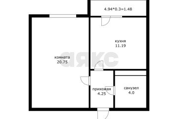 Фото №2: 1-комнатная квартира 45 м² - Краснодар, мкр. Камвольно-суконный Комбинат, ул. Магистральная, 11