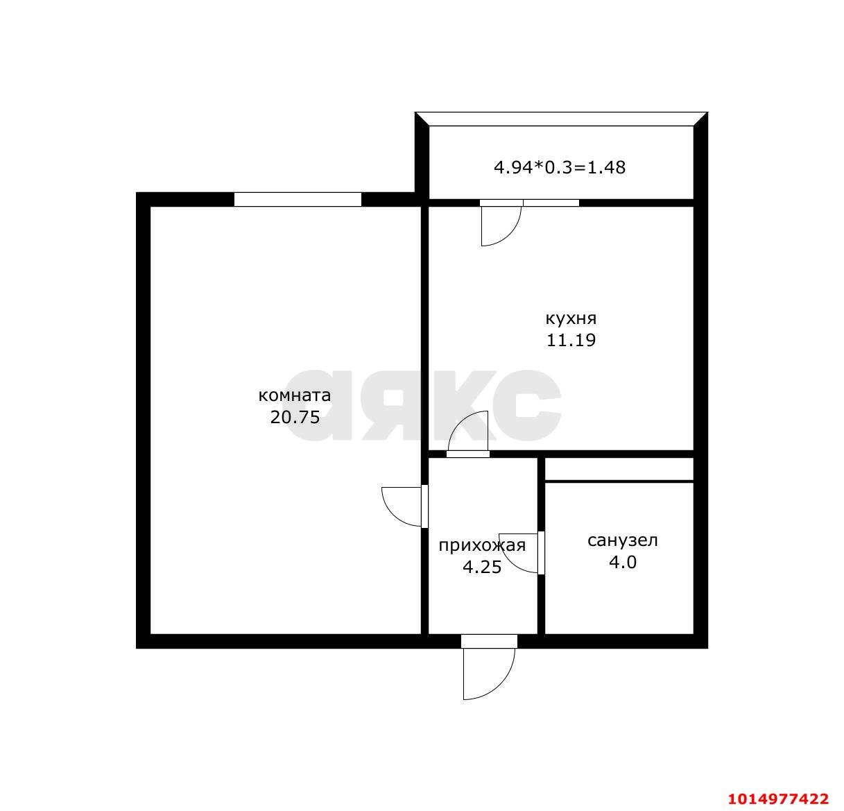 Фото №2: 1-комнатная квартира 45 м² - Краснодар, Камвольно-суконный Комбинат, ул. Магистральная, 11