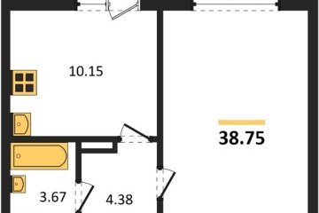 Фото №1: 1-комнатная квартира 38 м² - Майкоп, 