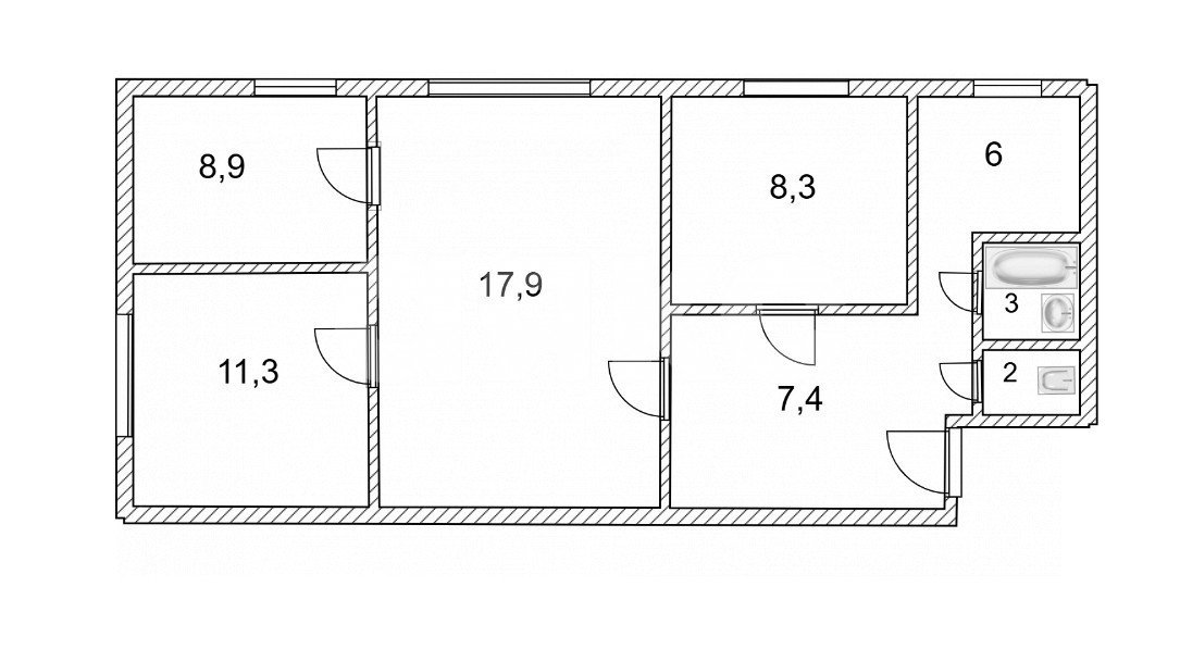 Фото №6: 4-комнатная квартира 63 м² - Симферополь, 430-й квартал, ул. Ростовская, 22