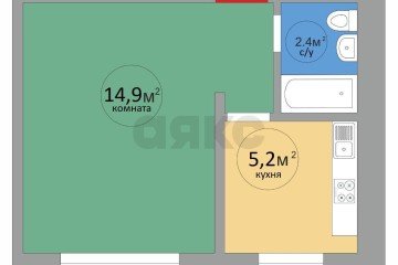 Фото №5: 1-комнатная квартира 22 м² - Энем, ул. Фрунзе, 8
