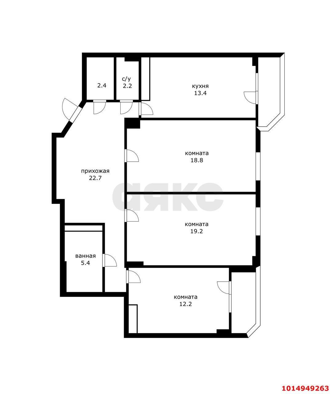 Фото №16: 3-комнатная квартира 96 м² - Краснодар, имени Маршала Жукова, ул. Александра Покрышкина, 2/2