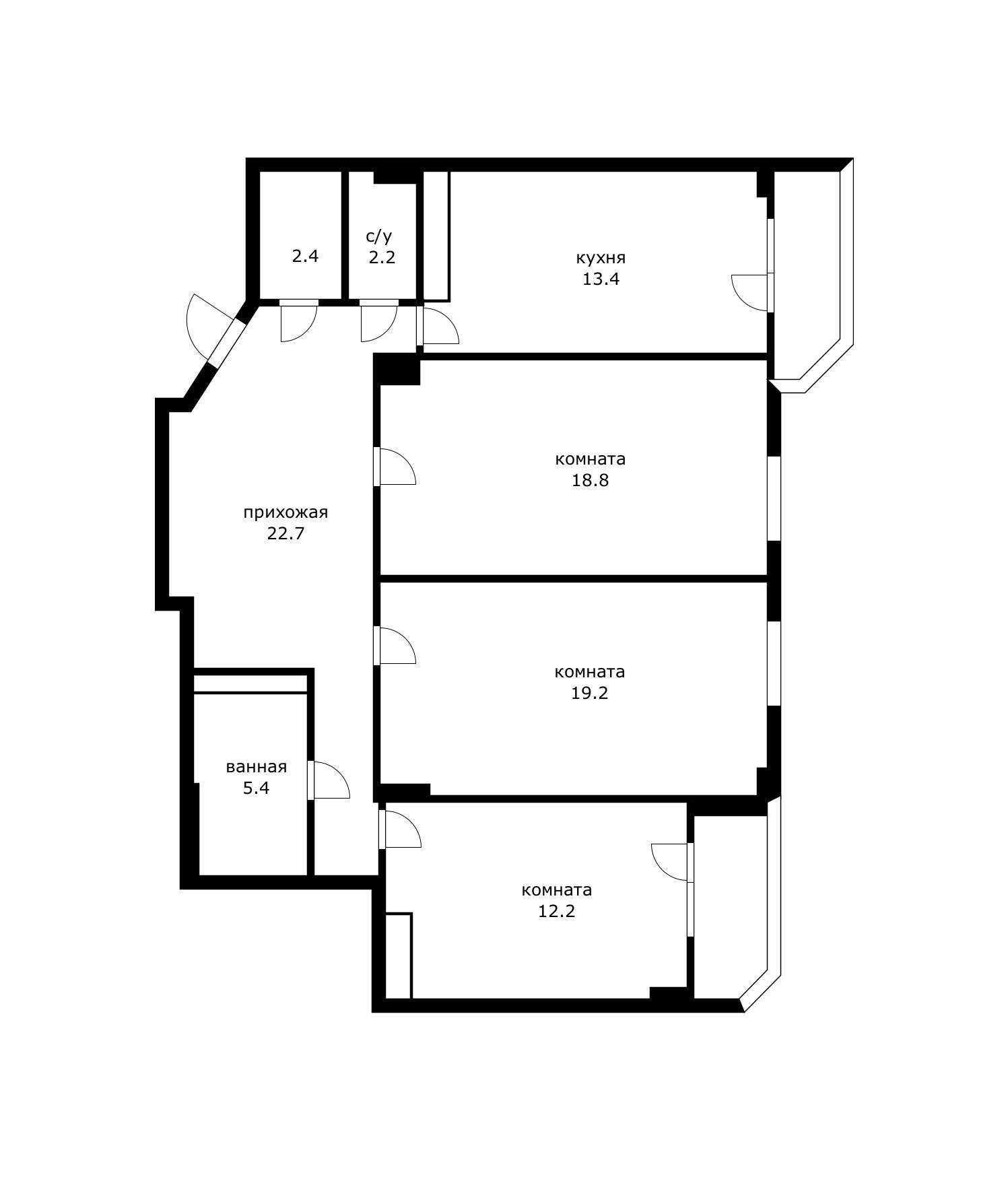 Фото №13: 3-комнатная квартира 96 м² - Краснодар, Прикубанский внутригородской округ, мкр. имени Маршала Жукова, ул. Александра Покрышкина, 2/2