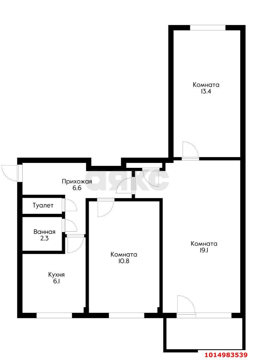 Фото №18: 3-комнатная квартира 65 м² - Краснодар, Гидростроителей, ул. Гидростроителей, 32