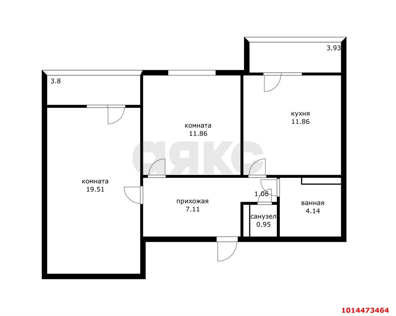 Фото №20: 2-комнатная квартира 60 м² - Краснодар, Московский, ул. им. Артюшкова В.Д., 23