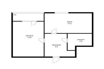 Фото №3: 1-комнатная квартира 40 м² - Краснодар, мкр. Восточно-Кругликовский, ул. Черкасская, 123