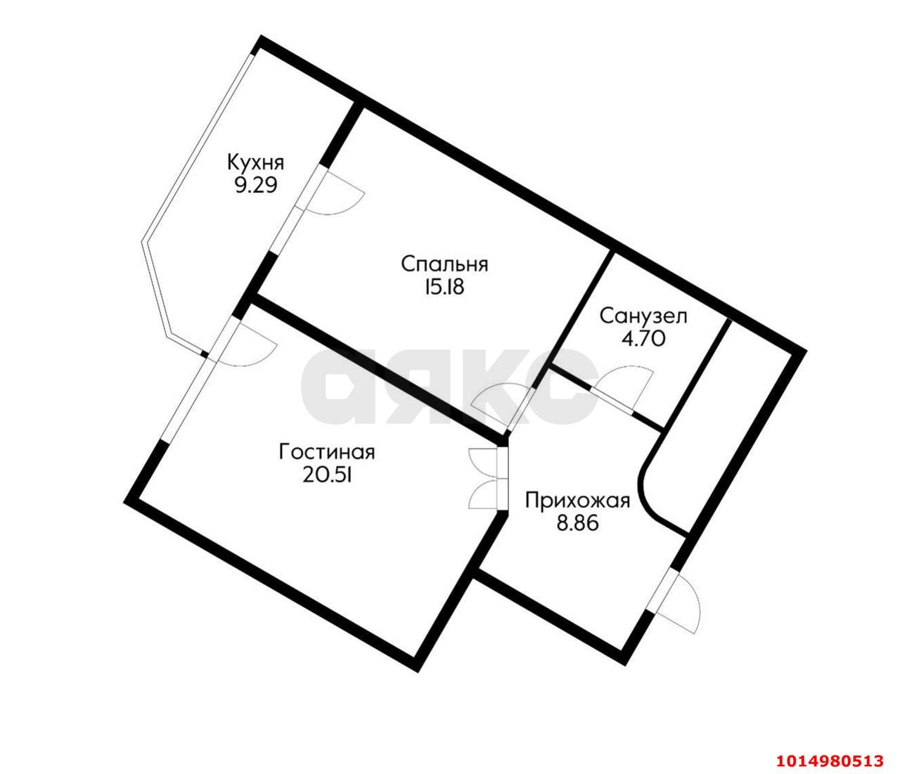 Фото №16: 1-комнатная квартира 60 м² - Краснодар, Центральный, ул. Кубанская набережная, 37/11