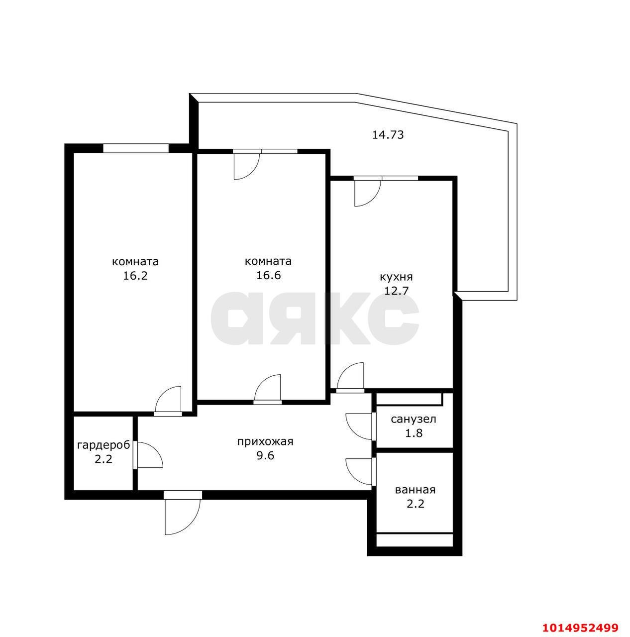 Фото №20: 2-комнатная квартира 76 м² - Краснодар, жилой комплекс Дуэт, ул. Душистая, 79к2