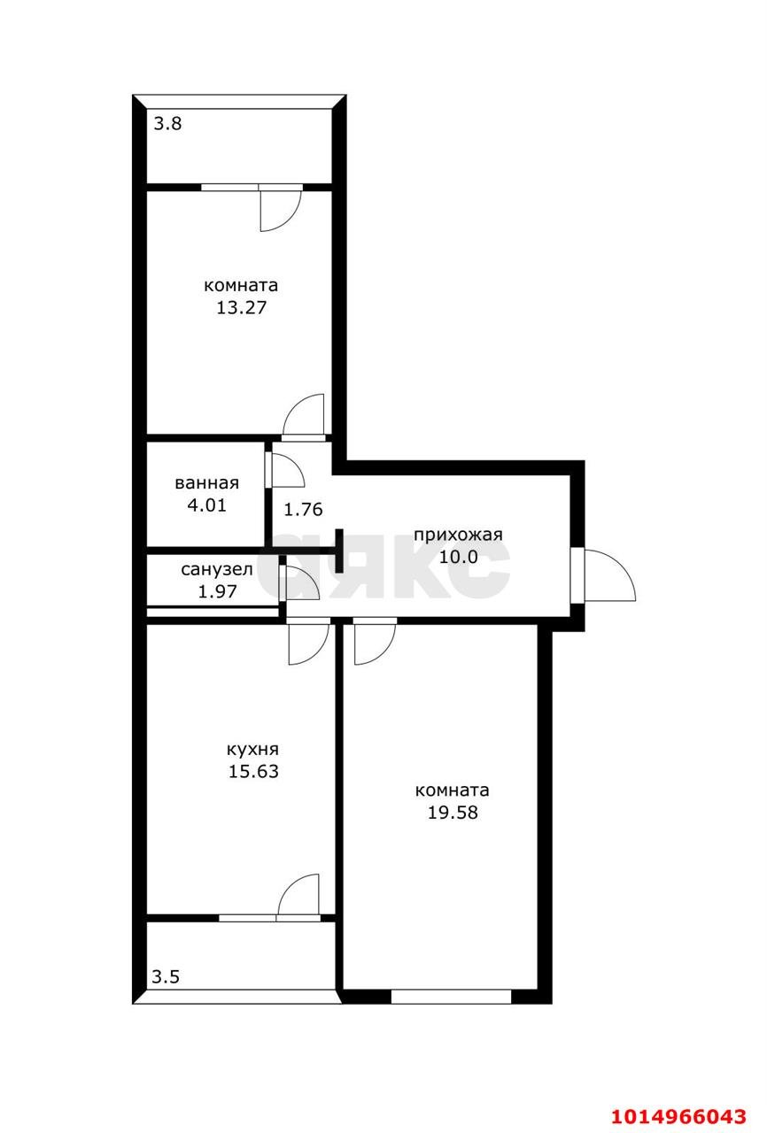 Фото №11: 2-комнатная квартира 75 м² - Краснодар, Гидростроителей, ул. Парусная, 20/2