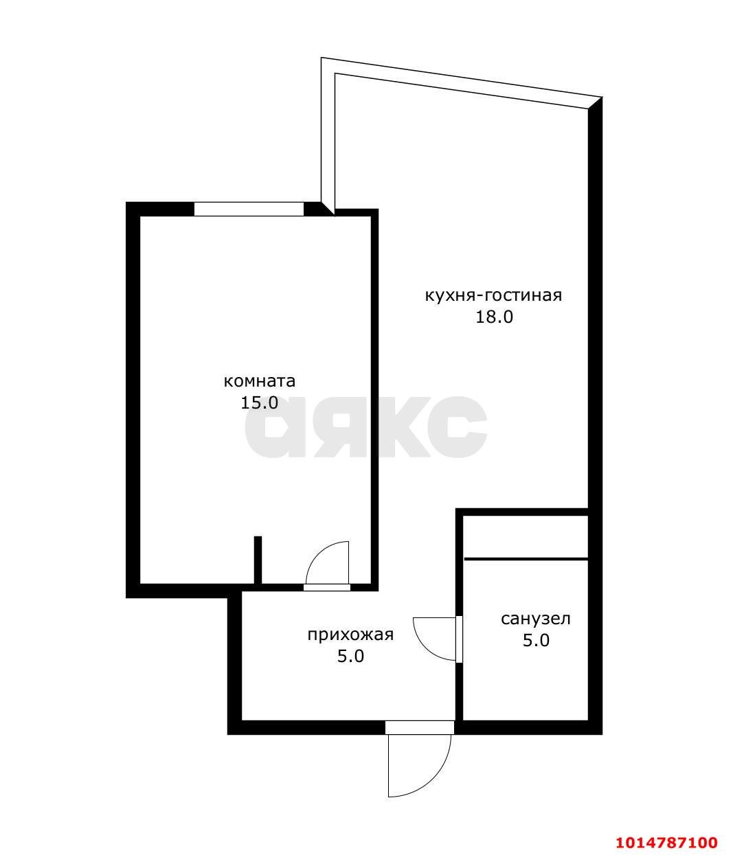 Фото №27: 1-комнатная квартира 44 м² - Краснодар, жилой комплекс Галактика, ул. Уральская, 71