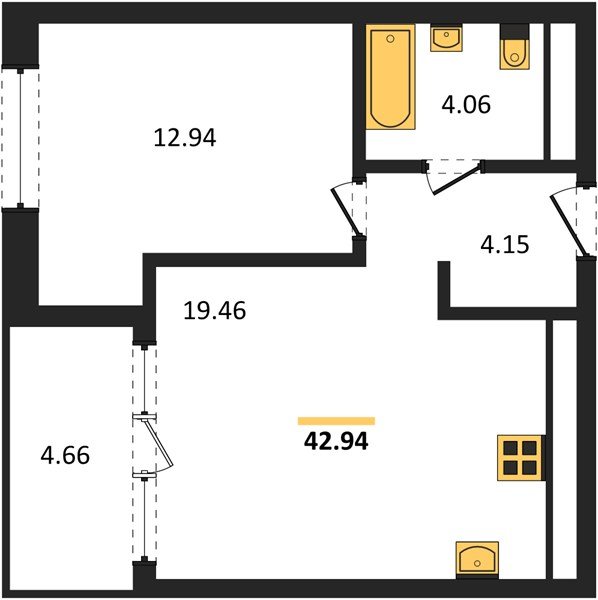 Фото №1: 1-комнатная квартира 42 м² - Краснодар, Карасунский внутригородской округ, Хлопчато-бумажный Комбинат, мкр. жилой квартал Патрики