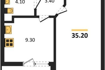 Фото №1: 1-комнатная квартира 35 м² - Краснодар, мкр. Прикубанский внутригородской округ, ул. Доблести, 8к1