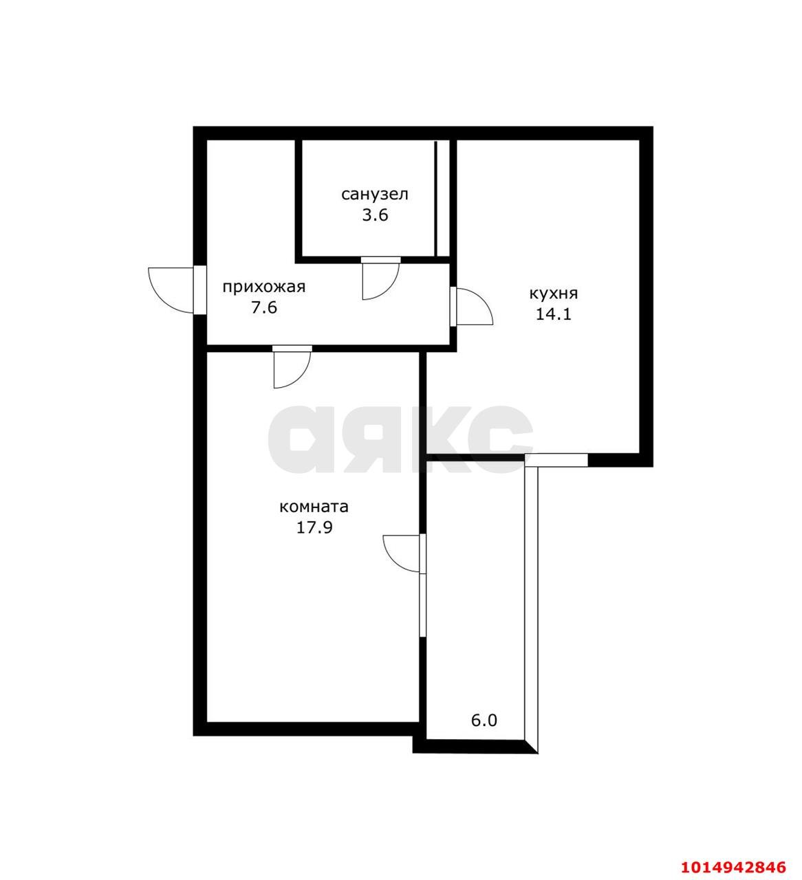 Фото №19: 1-комнатная квартира 43 м² - Краснодар, Восточно-Кругликовский, ул. им. Героя Яцкова И.В., 12