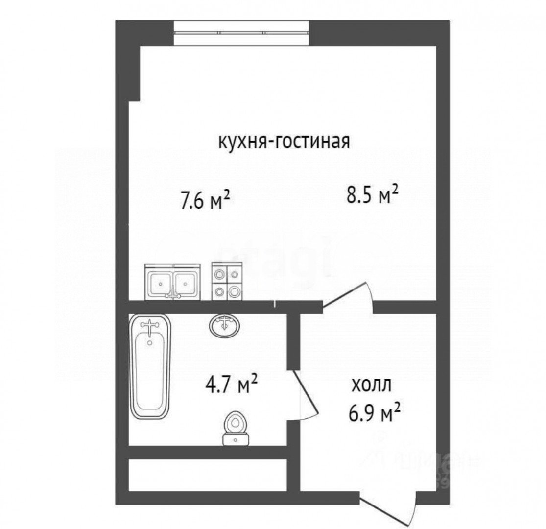 Фото №16: Студия 28 м² - Москва, жилой комплекс Мэйнстрит, ул. Ивана Франко, 6