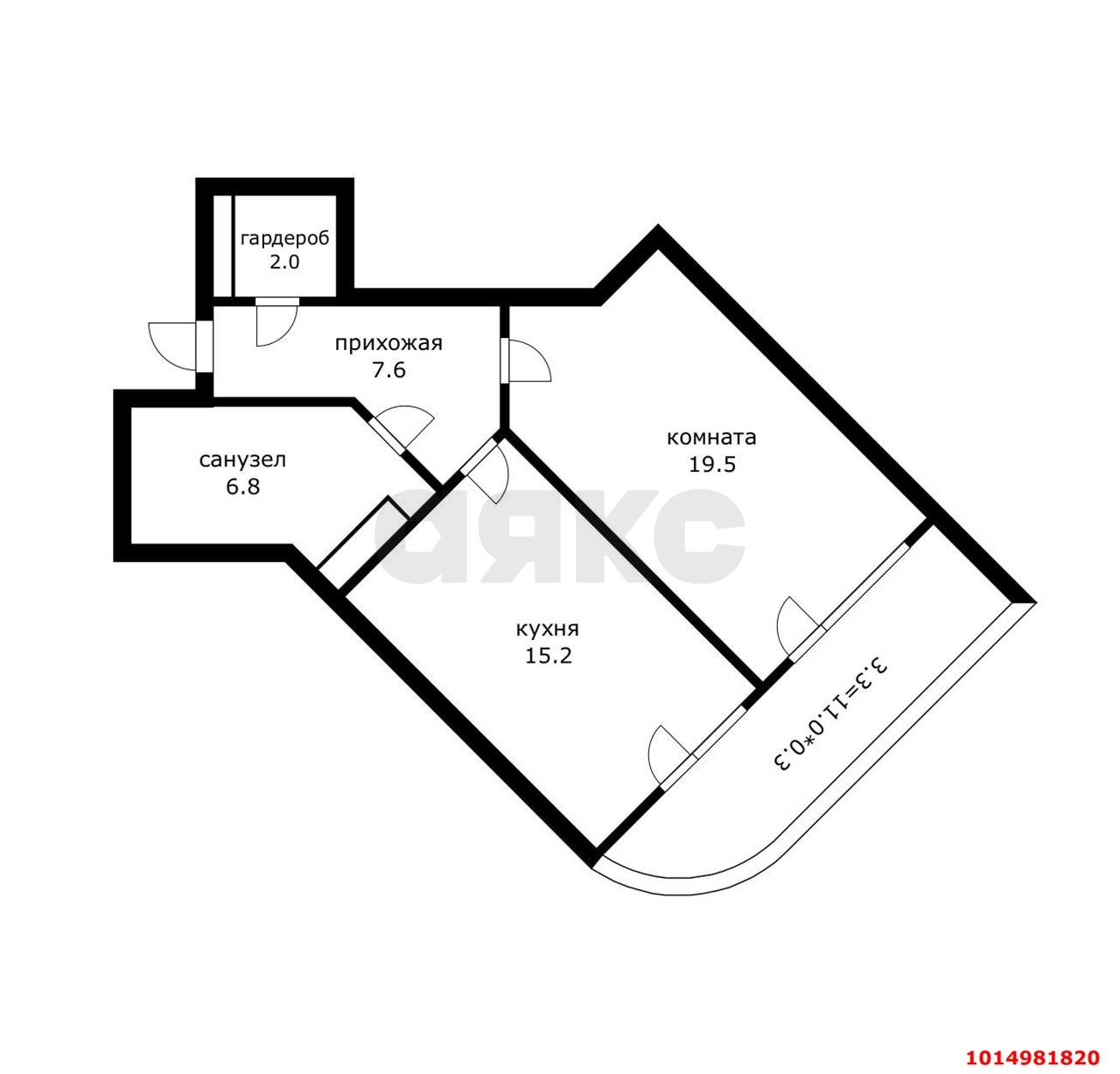 Фото №18: 1-комнатная квартира 63 м² - Краснодар, ЖК Черёмушки, ул. Кубанская, 45к1