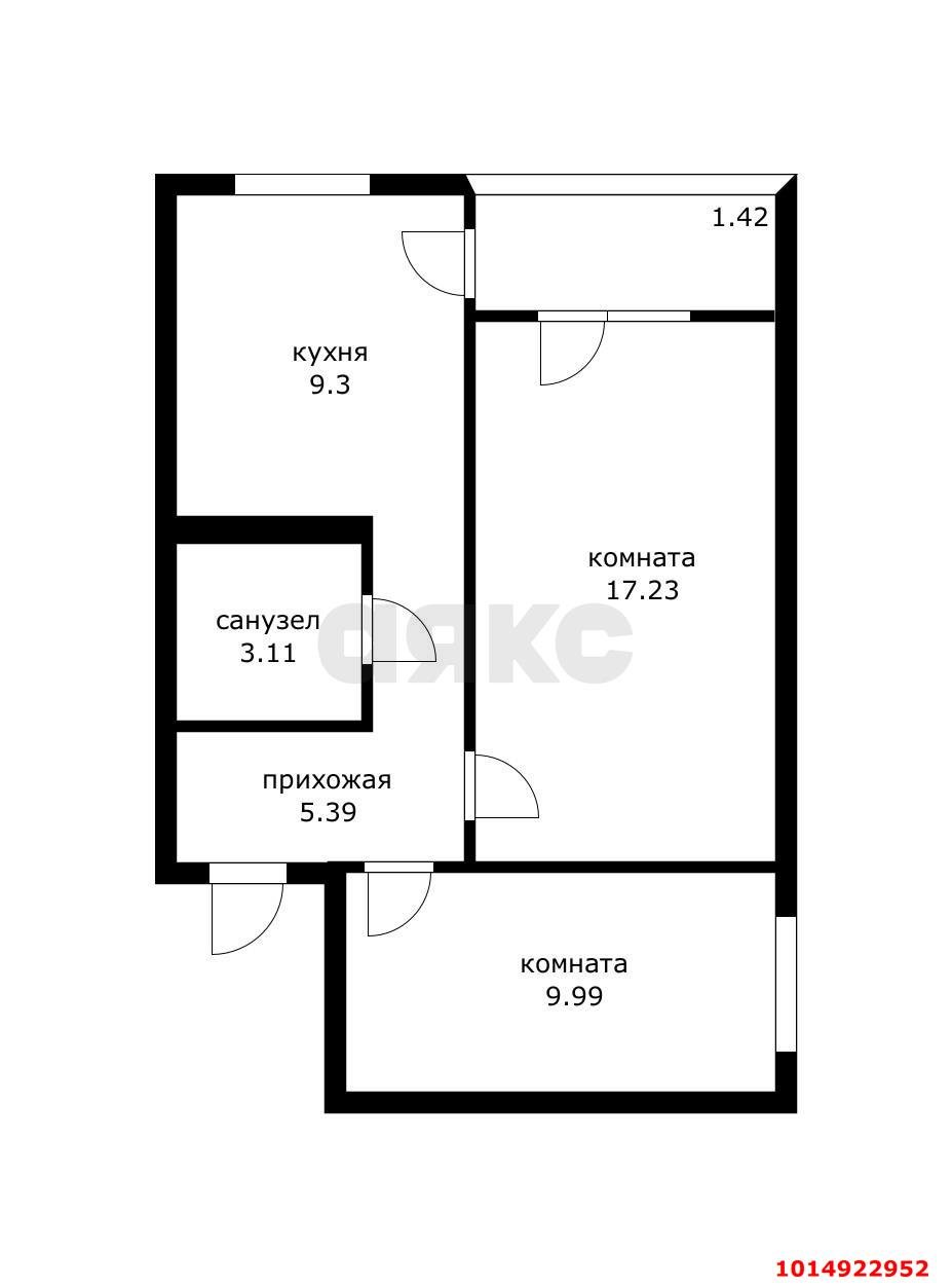 Фото №10: 2-комнатная квартира 45 м² - Краснодар, Новый, ул. Хлебосольная, 6