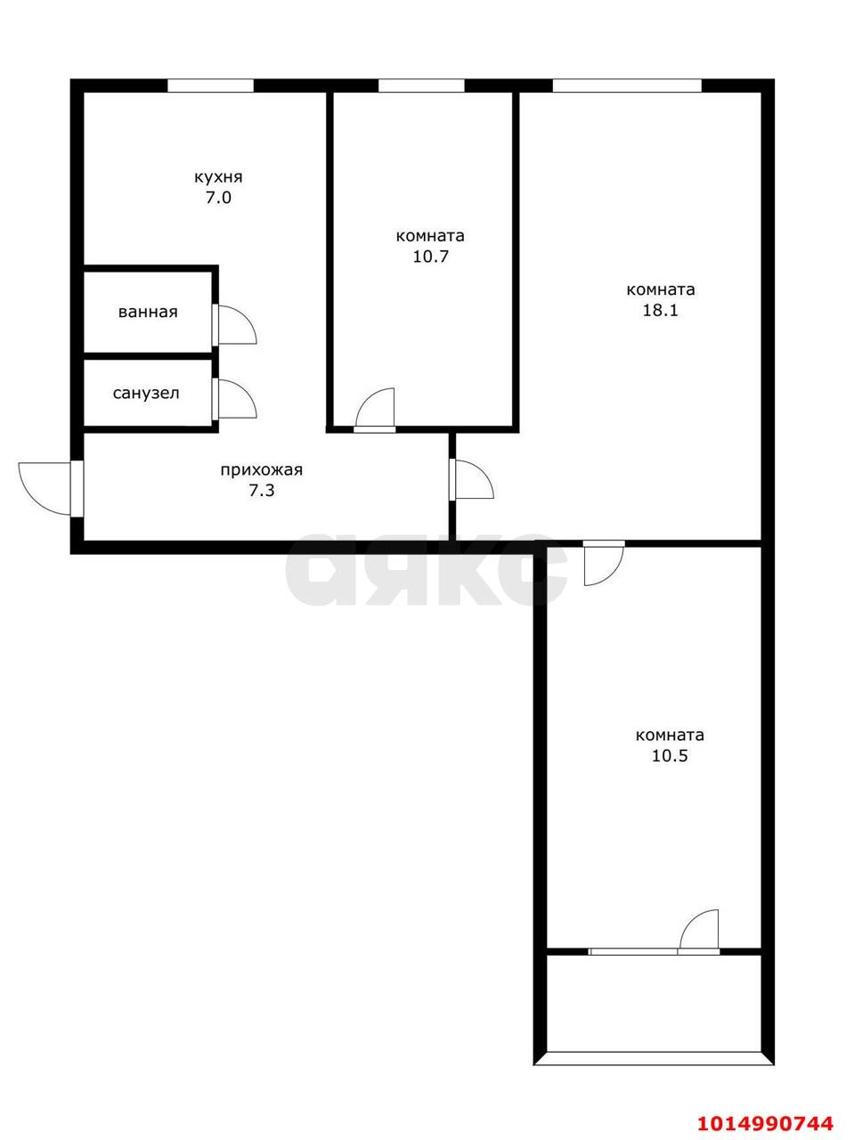 Фото №20: 3-комнатная квартира 60 м² - Краснодар, Гидростроителей, ул. имени Игнатова, 41